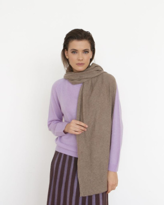 Шарф кашемировый 12028 капучино