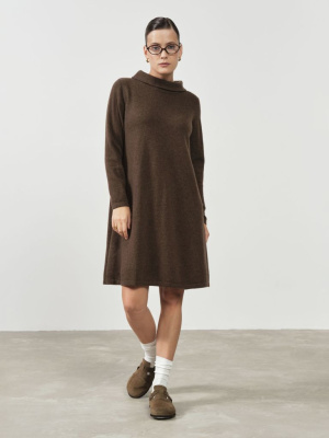 Платье из пуха яка 13074-1 коричневое