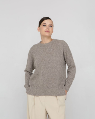 Джемпер из пуха яка 01127 серый