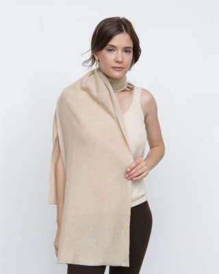 Шарф кашемировый 12028 бежевый