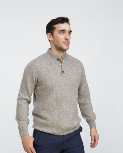 Джемпер из пуха яка 11065 серый