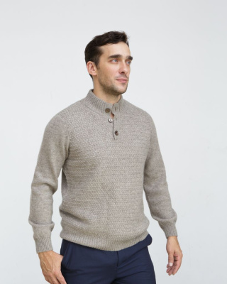 Джемпер из пуха яка 11065 серый