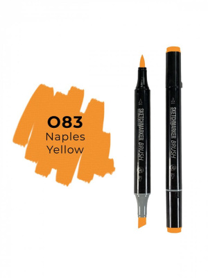 Маркер двухсторонний на спиртовой основе Sketchmarker Brush Цвет Желтый Неаполь