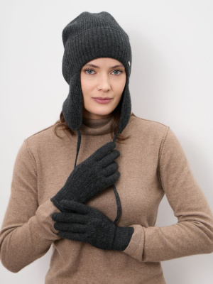 Перчатки из кашемира ULkos антрацит