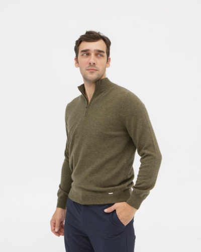 Джемпер из кашемира 11008 оливковый