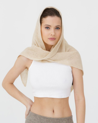 Косынка кашемировая 12105 бежевая