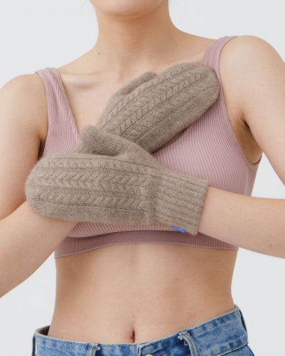 Варежки из кашемира 30120 капучино