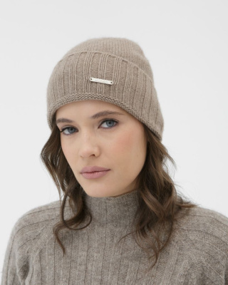 Шапка из кашемира 04247 капучино