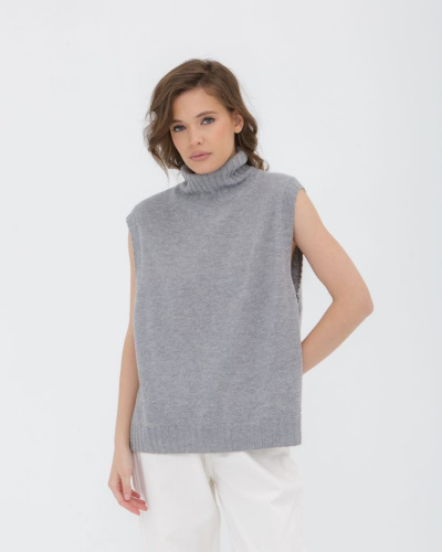 Джемпер кашемировый 06093 серо-голубой