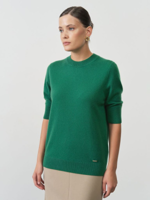 Джемпер кашемировый 17070 зеленый
