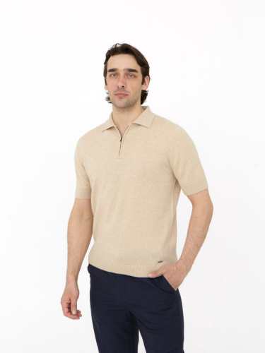 Джемпер-поло из кашемира 17075 бежевый