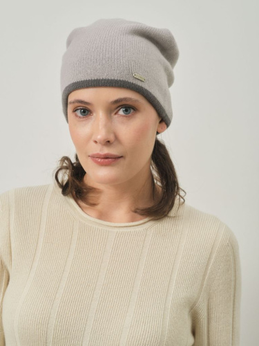 Шапка из кашемира 04186 асфальт