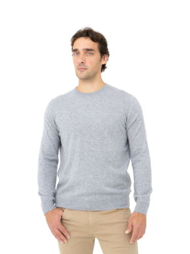 Джемпер из кашемира мужской KM040800-E серо-голубой