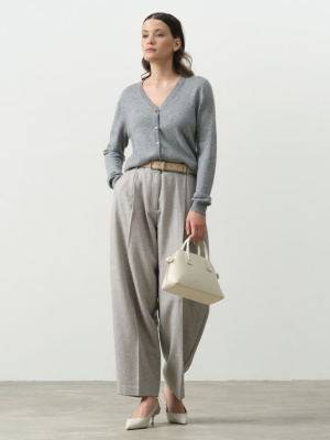 Кардиган из кашемира женский KW021263-E серо-голубой