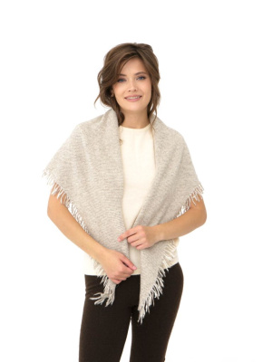 Косынка из шерсти в полоску UL серая