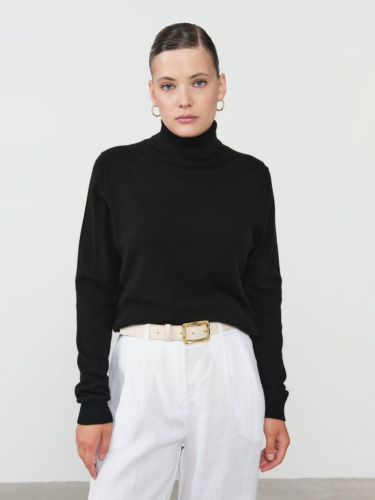 Водолазка из кашемира женская KW050303-E черная