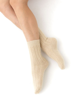 Носки из Монгольского кашемира PL бежевые