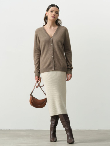 Кардиган из кашемира женский KW021263-E капучино
