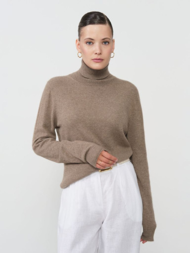 Водолазка из кашемира женская KW050303-E капучино