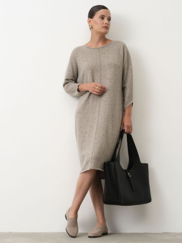 Платье из пуха яка и кашемира 9058 серое