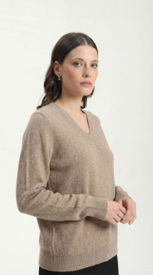 Джемпер из кашемира женский KW070523-E капучино