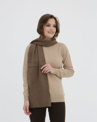 Шарф из пуха яка UL коричневый