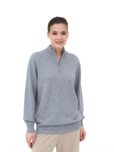 Джемпер из кашемира 11008 серо-голубой