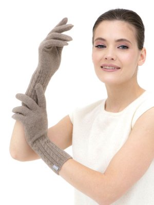 Перчатки из кашемира 31021 капучино