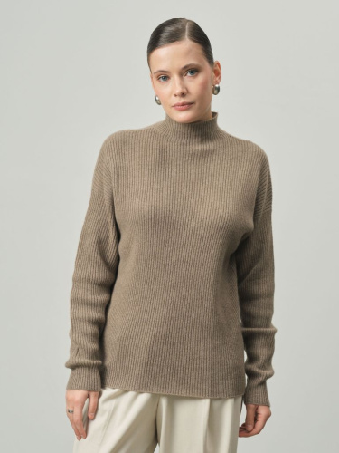 Джемпер из кашемира женский KW060583-E капучино