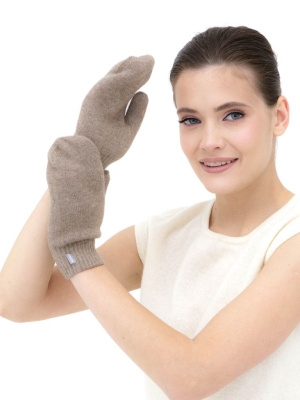 Варежки из кашемира 30117 капучино