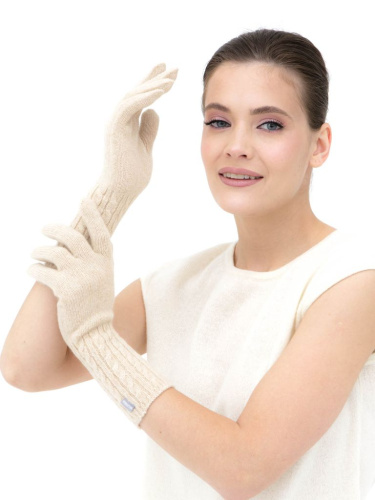 Перчатки из кашемира 31021 бежевые