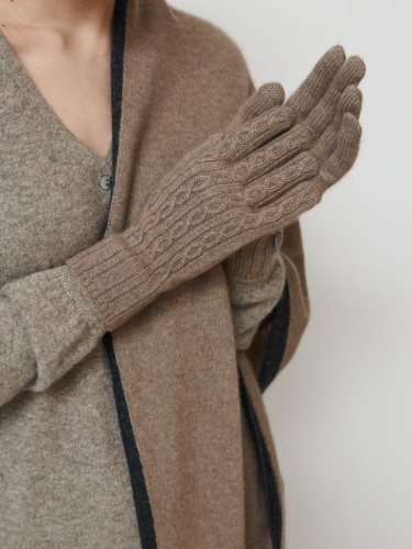Перчатки из кашемира 31022 капучино