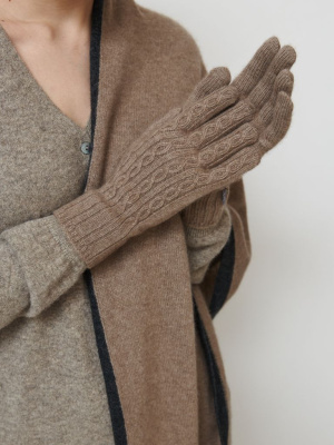 Перчатки из кашемира 31022 капучино