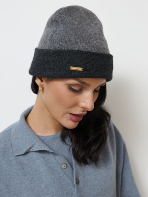 Шапка кашемировая двойная UL графит
