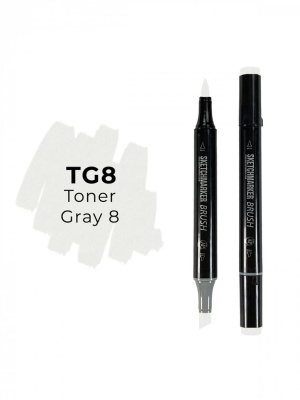 Маркер двухсторонний на спиртовой основе Sketchmarker Brush Цвет Тонированный серый 8