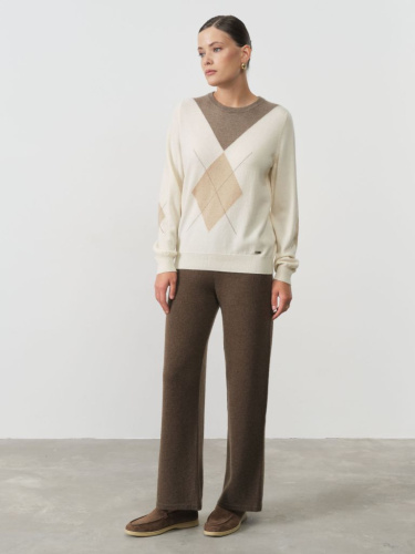 Брюки женские из пуха яка 10046 коричневые