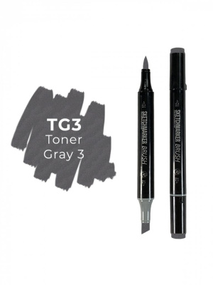 Маркер двухсторонний на спиртовой основе Sketchmarker Brush Цвет Тонированный серый 3