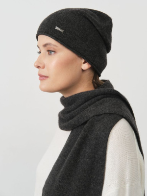 Шапка из кашемира 04254 графит