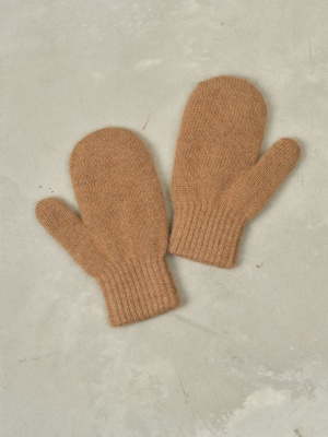 Детские варежки из верблюжьей шерсти 30107 рыжие