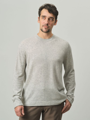 Джемпер мужской из кашемира KM045553-E серый