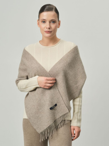 Шарф из шерсти 12042 какао