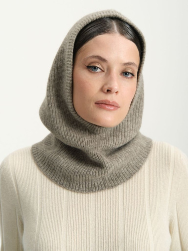 Балаклава из пуха яка 04255 серая