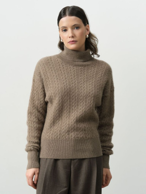 Свитер женский из кашемира KW051592-E капучино