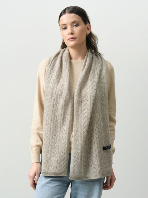 Шарф из пуха яка 15003b серый