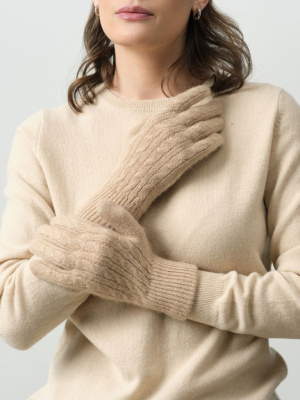 Перчатки из верблюжьей шерсти 12mf бежевые