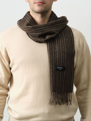 Шарф из пуха яка 12005n коричневый