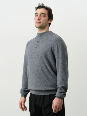 Джемпер из кашемира мужской KM010005-E серый