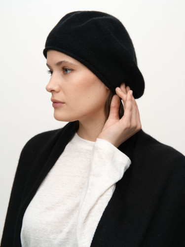 Берет из пуха яка 04006 черный