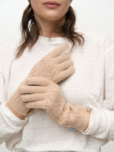 Перчатки из кашемира 31129 бежевые