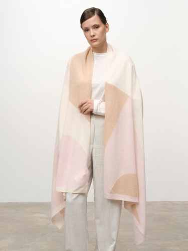 Палантин из кашемира 09043 розовый